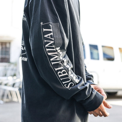 OBEY / PERSISTENT MOVEMENT PIGMENT BOX L/S TEE (PIGMENT TRUE VINTAGE BLACK)