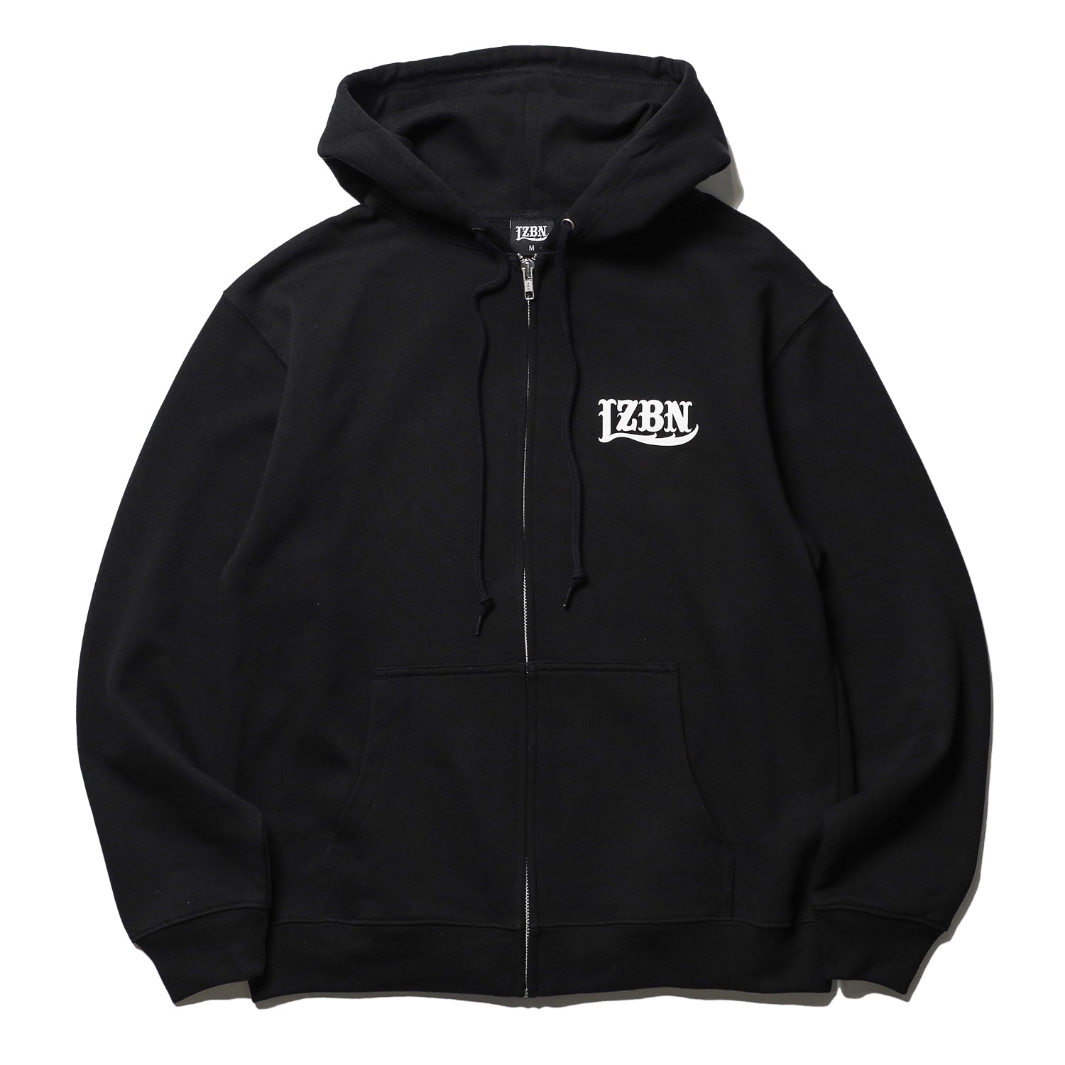 LZBN / LZBN LOGO LIGHTWEIGHT ZIP HOODIE (BLACK) – Feelin'