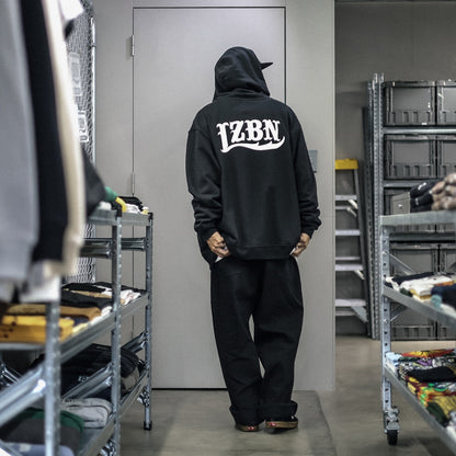 LZBN / LZBN LOGO LIGHTWEIGHT ZIP HOODIE (BLACK)