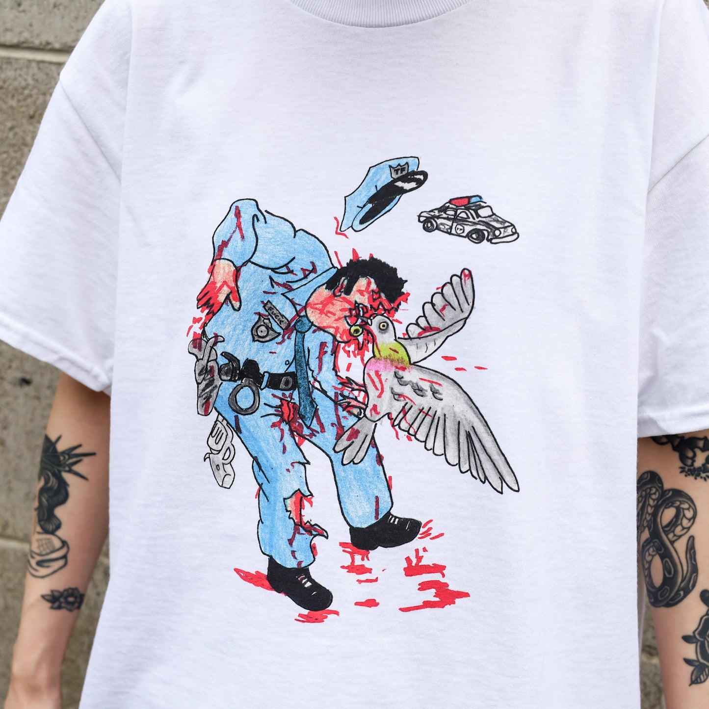 ANTIHERO / PIGEON ATTACK TEE (WHITE)