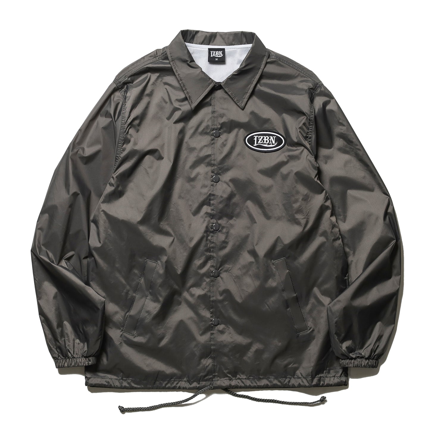 LZBN / OVAL PATCH NYLON COACH JACKET (CHARCOAL)