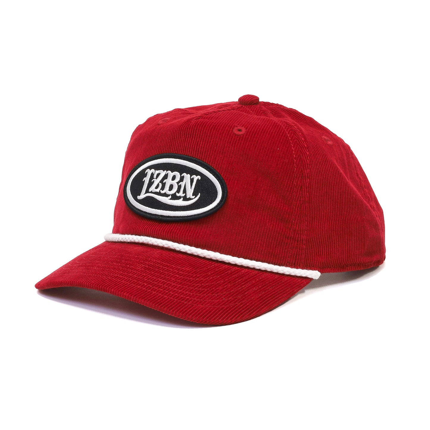 LZBN / OVAL PATCH CORDUROY SNAPBACK CAP (CARDINAL)
