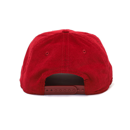 LZBN / OVAL PATCH CORDUROY SNAPBACK CAP (CARDINAL)