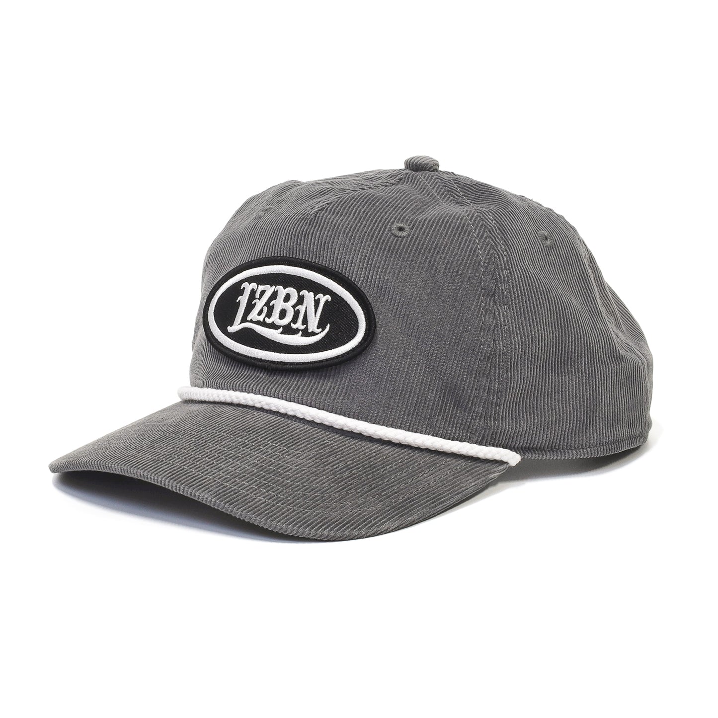 LZBN / OVAL PATCH CORDUROY SNAPBACK CAP (GREY)