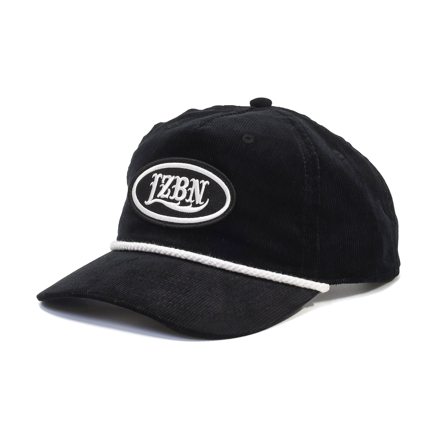 LZBN / OVAL PATCH CORDUROY SNAPBACK CAP (BLACK)