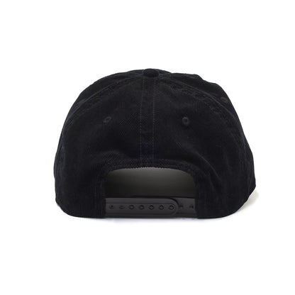 LZBN / OVAL PATCH CORDUROY SNAPBACK CAP (BLACK)