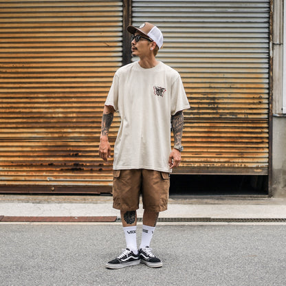 BRIXTON / BATTLE S/S STANDARD TEE (CREAM CLASSIC WASH)