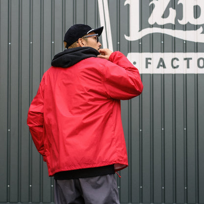 LZBN / OVAL PATCH NYLON COACH JACKET (RED)