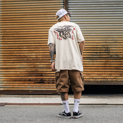 BRIXTON / BATTLE S/S STANDARD TEE (CREAM CLASSIC WASH)