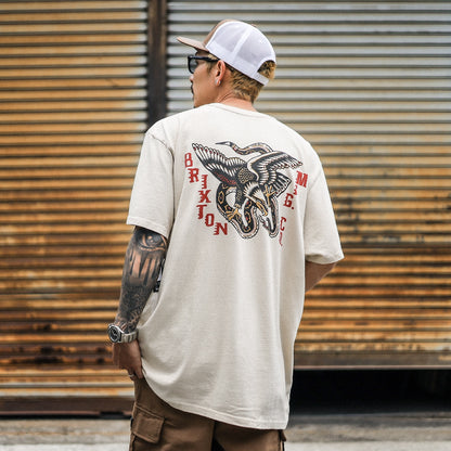 BRIXTON / BATTLE S/S STANDARD TEE (CREAM CLASSIC WASH)