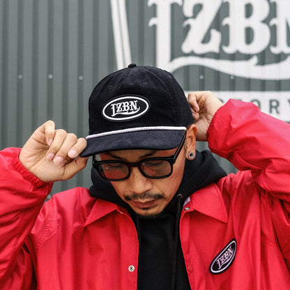 LZBN / OVAL PATCH CORDUROY SNAPBACK CAP (BLACK)