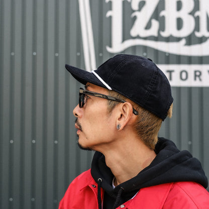 LZBN / OVAL PATCH CORDUROY SNAPBACK CAP (BLACK)