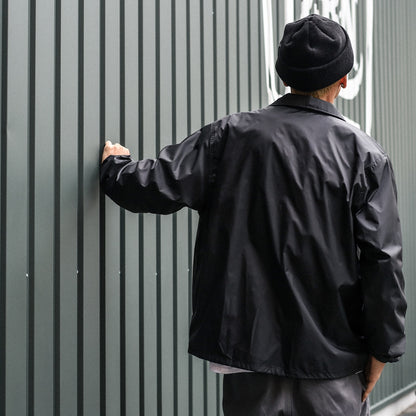LZBN / OVAL PATCH NYLON COACH JACKET (BLACK)