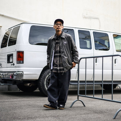 LZBN / OVAL PATCH NYLON COACH JACKET (CHARCOAL)