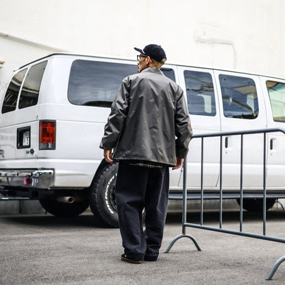 LZBN / OVAL PATCH NYLON COACH JACKET (CHARCOAL)