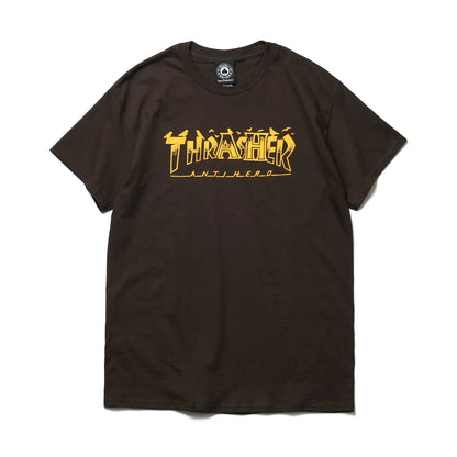 THRASHER X ANTIHERO / PIGEON MAG TEE (DARK CHOCOLATE)