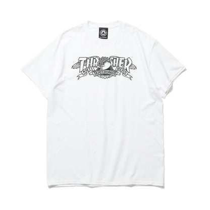 THRASHER X ANTIHERO / MAG BANNER TEE (WHITE)