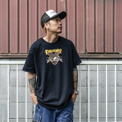 THRASHER X ANTIHERO / EAGLEGRAM TEE (BLACK)