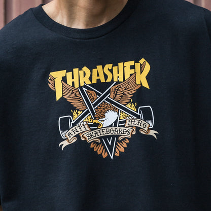 THRASHER X ANTIHERO / EAGLEGRAM TEE (BLACK)