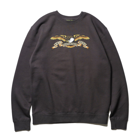 ANTIHERO / EAGLE CREWNECK SWEAT (ASPHALT/BLACK MULTI)