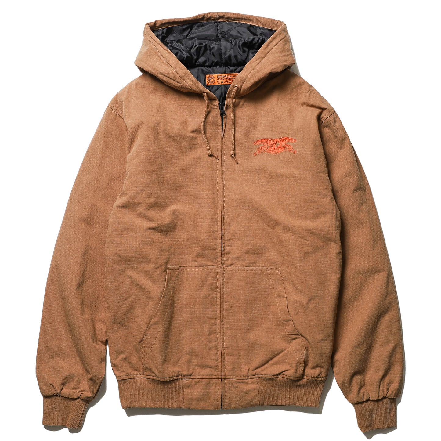 ANTIHERO / BASIC EAGLE RIPSTOP HOOD JACKET (BROWN)