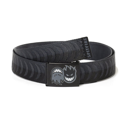 SPITFIRE / ETERNAL CRESCENT JAQUARD WEB BELT (CHARCOAL/BLACK)
