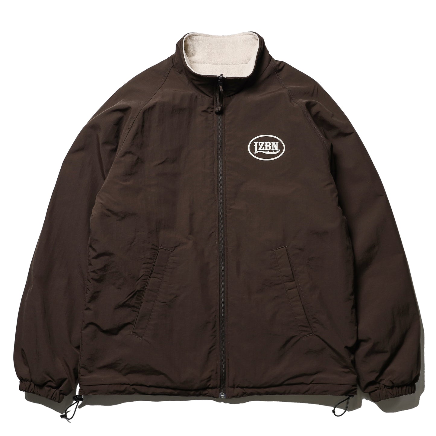 LZBN / HOLLOW OVAL LOGO REVERSIBLE JACKET (DARK BROWN/BEIGE)