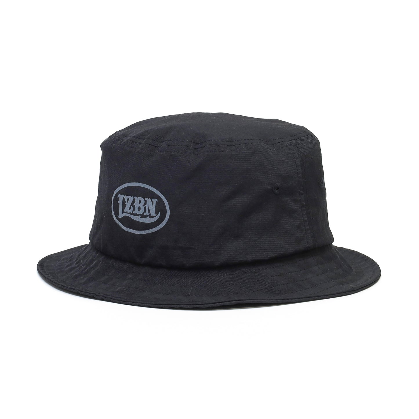 LZBN / OVAL LOGO II NYLON BUCKET HAT (BLACK)