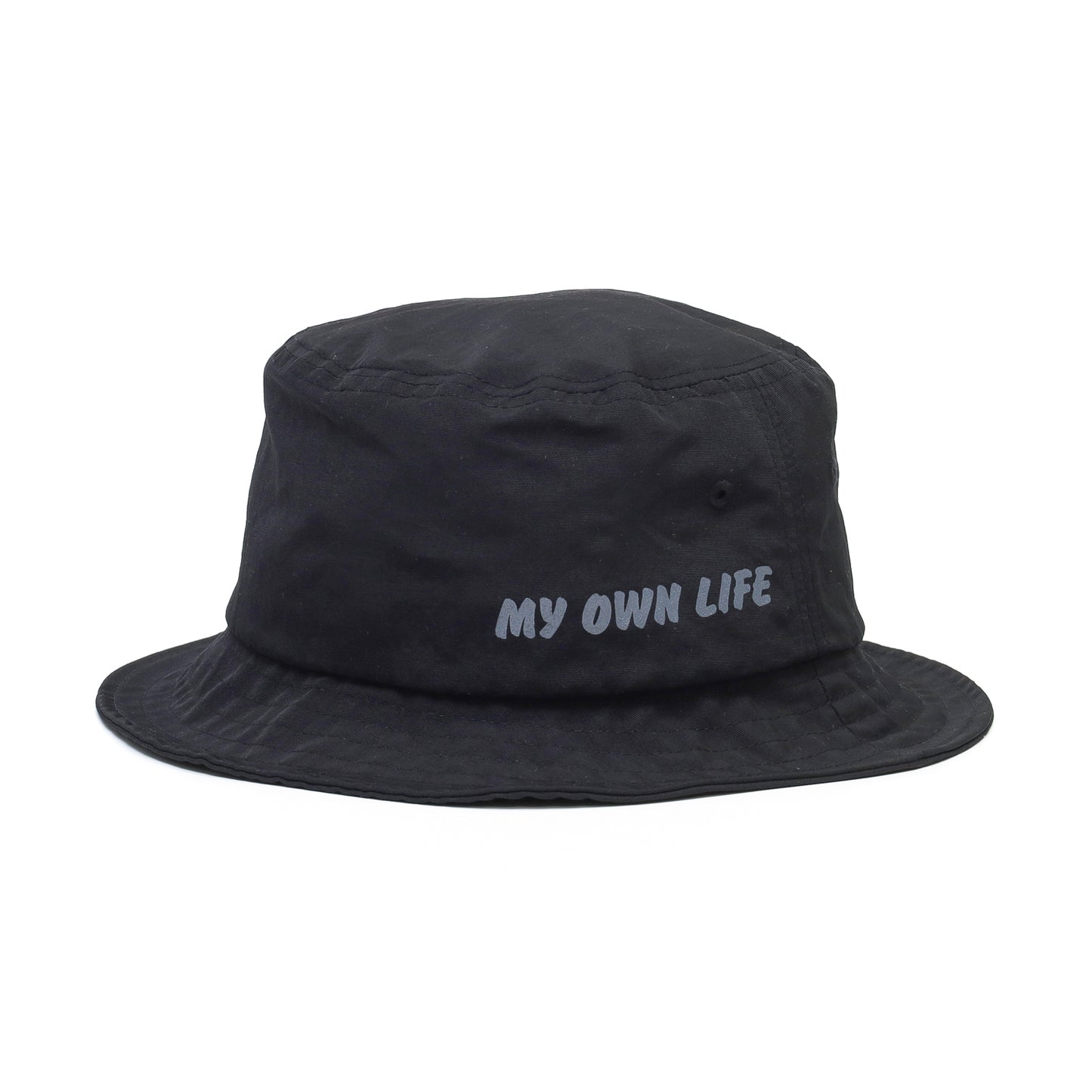 LZBN / OVAL LOGO II NYLON BUCKET HAT (BLACK)