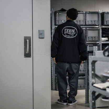 LZBN / HOLLOW OVAL LOGO REVERSIBLE JACKET (BLACK/BLACK)