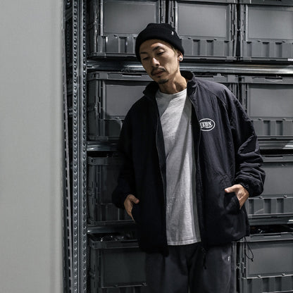 LZBN / HOLLOW OVAL LOGO REVERSIBLE JACKET (BLACK/BLACK)