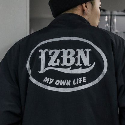 LZBN / HOLLOW OVAL LOGO REVERSIBLE JACKET (BLACK/BLACK)