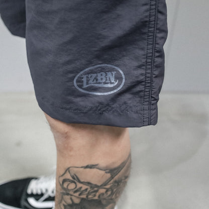 LZBN / OVAL LOGO II NYLON EASY SHORT (CHARCOAL)