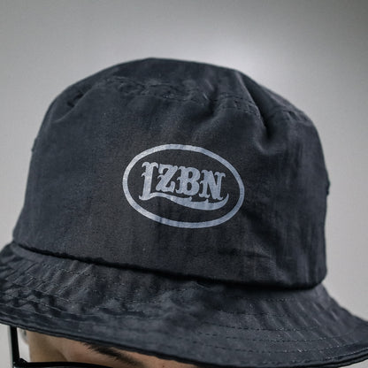 LZBN / OVAL LOGO II NYLON BUCKET HAT (BLACK)