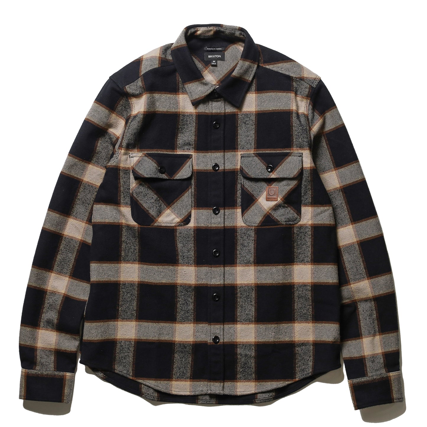 BRIXTON / BOWERY HEAVY WEIGHT FLANNEL (BLACK/CREAM)
