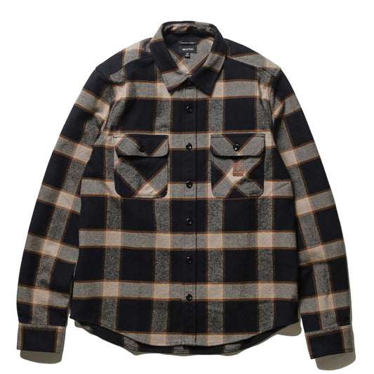 BRIXTON / BOWERY HEAVY WEIGHT FLANNEL (BLACK/CREAM)