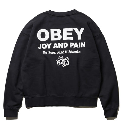 OBEY / JOY FADED CREWNECK (DIGITAL BLACK FADED WASH)