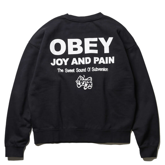 OBEY / JOY FADED CREWNECK (DIGITAL BLACK FADED WASH)