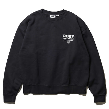 OBEY / JOY FADED CREWNECK (DIGITAL BLACK FADED WASH)