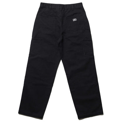 OBEY / BIG TIMER CARPENTER PANT (BLACK FADED WASH)