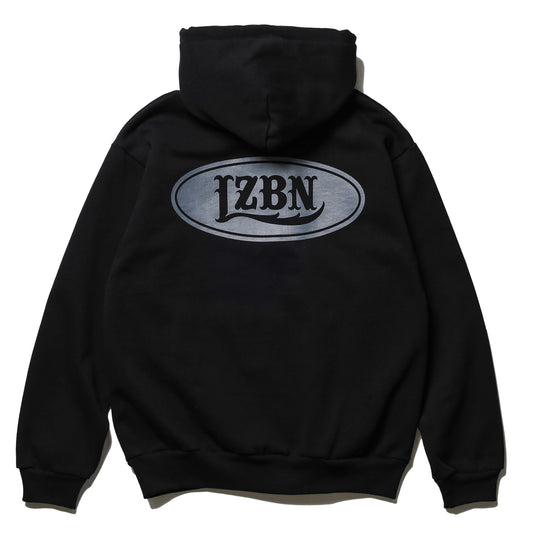 LZBN / MOTOR OVAL EXTRA HEAVY PULLOVER HOODIE (BLACK)