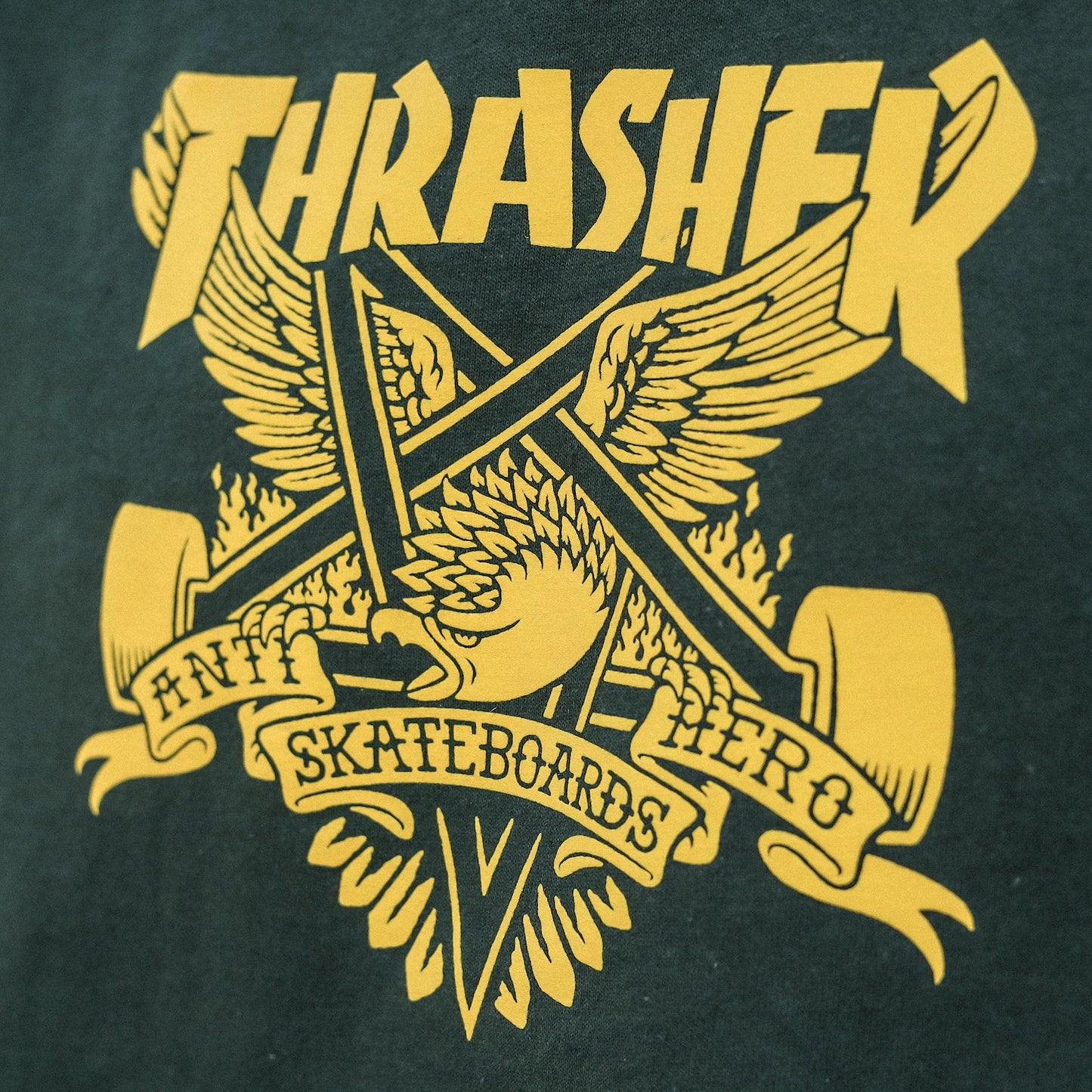 THRASHER X ANTIHERO / EAGLEGRAM TEE (FOREST GREEN)