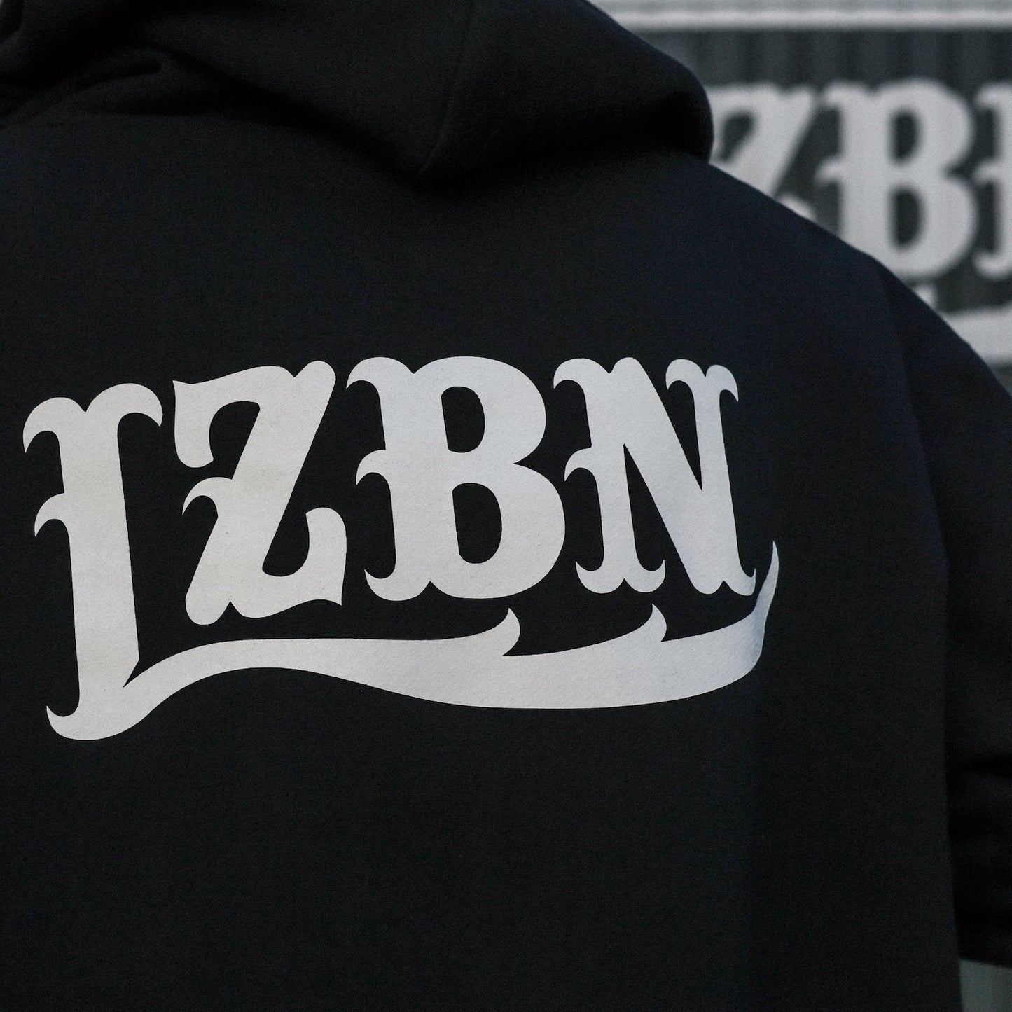 LZBN / LZBN LOGO PULLOVER HOODIE (BLACK)
