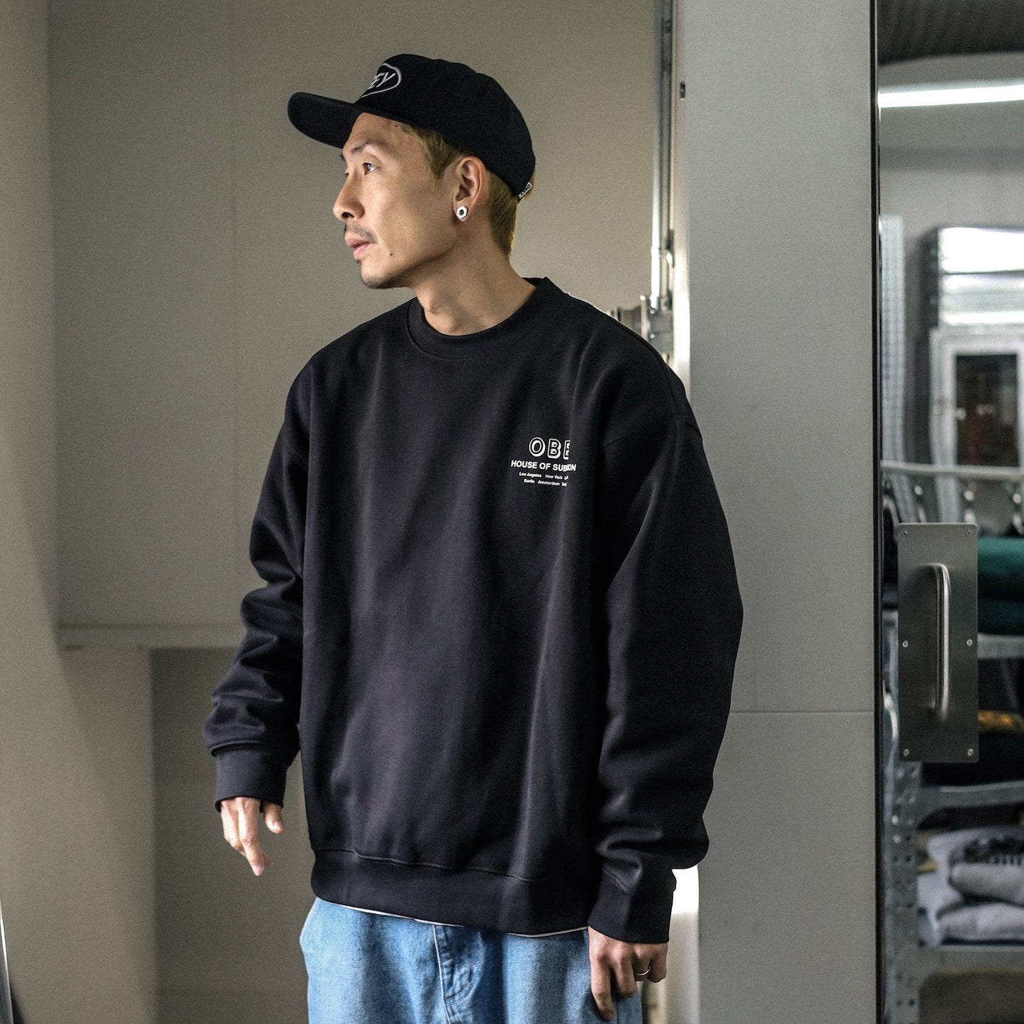 OBEY / HOUSE OF SUBVERSION CREW (BLACK)