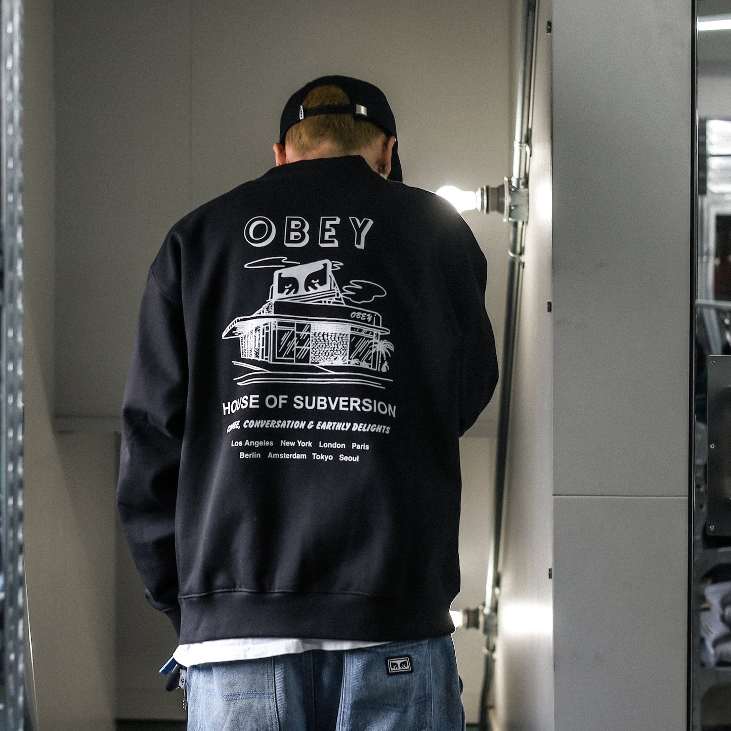 OBEY / HOUSE OF SUBVERSION CREW (BLACK)