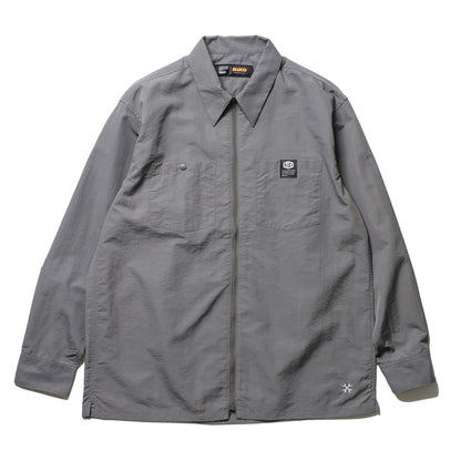 BLUCO / NYLON FULL ZIP SHIRT (GRAY)