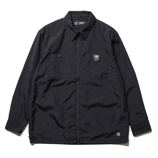 BLUCO / NYLON FULL ZIP SHIRT (BLACK)