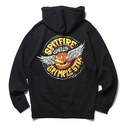 SPITFIRE X GRIMPLE STIX / FLYING GRIMPLE HOODIE (BLACK)