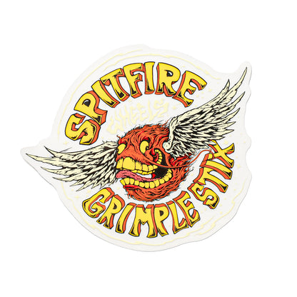 SPITFIRE X GRIMPLE STIX / FLYING GRIMPLE STICKER (ORANGE/YELLOW)