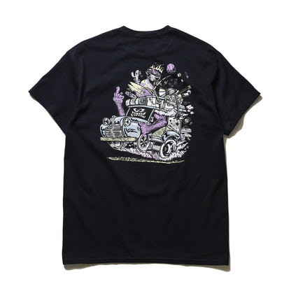SANTA CRUZ / JOHNSON BEAST WAGON STRIPE S/S TEE (BLACK)